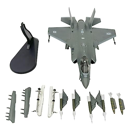 BMAONZ Kleinen Modellflugzeugen Maßstab 1 72 für F-35i mit Ständer, abnehmbares Luftfahrt-Flugzeugmodell, Metalldruckguss-Flugzeugmodell Miniatur Modelle von BMAONZ