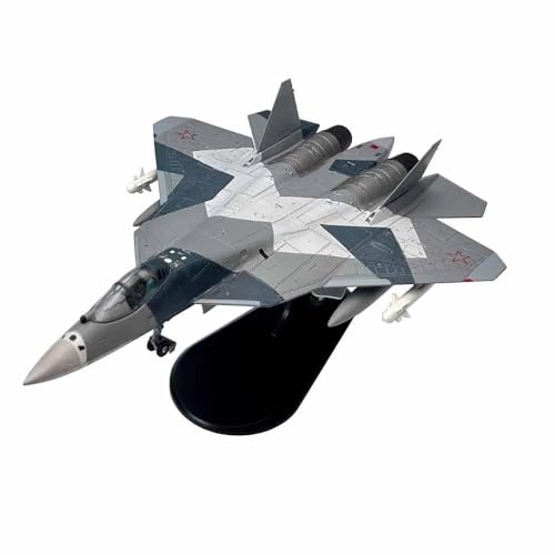 BMAONZ Kleinen Modellflugzeugen Maßstab 1:100 SU57 FÜR Sukhoi SU-57 Kampfflugzeug Flugzeug Metall Militärflugzeug Spielzeug Einzelmodell Miniatur Modelle(SU57 II) von BMAONZ