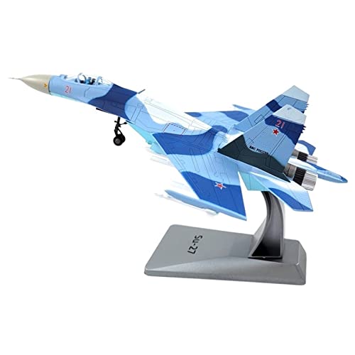 BMAONZ Kleinen Modellflugzeugen Russian for Fighter Su-35 Druckgussmetall Maßstab 1:100 Su35 Fertiges Flugzeugmodell Replik Statisch Miniatur Modelle(SU-27) von BMAONZ