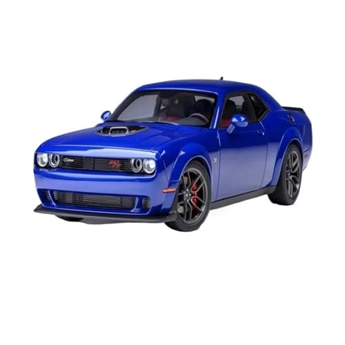 BMAONZ Miniatur Motorfahrzeug-Modelle 1/18 Für Dodge Challenger SRT 2022 Edition, Automodell Zimmerdekoration Ausstellungsmodelle Jungen-Geburtstagskollektion Fertigmodell(Blue) von BMAONZ
