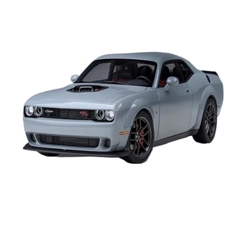 BMAONZ Miniatur Motorfahrzeug-Modelle 1/18 Für Dodge Challenger SRT 2022 Edition, Automodell Zimmerdekoration Ausstellungsmodelle Jungen-Geburtstagskollektion Fertigmodell(Gray) von BMAONZ