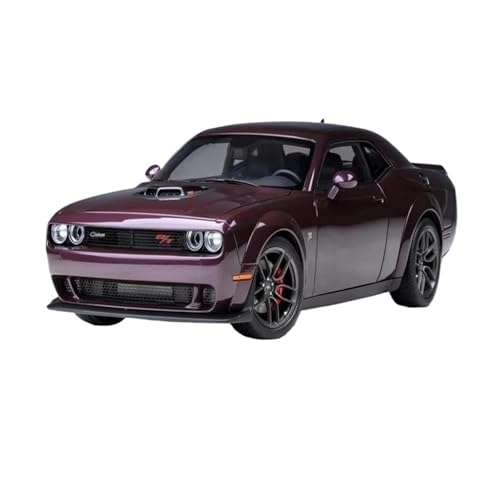 BMAONZ Miniatur Motorfahrzeug-Modelle 1/18 Für Dodge Challenger SRT 2022 Edition, Automodell Zimmerdekoration Ausstellungsmodelle Jungen-Geburtstagskollektion Fertigmodell(Purple) von BMAONZ