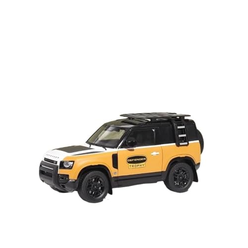 BMAONZ Miniatur Motorfahrzeug-Modelle 1/18 Für Land Rover Defender 110 90 SUV Fast Echtes Automodell Simulation Auto Modell Zimmer Autos Modell Junge Spielzeug Fertigmodell(Yellow B) von BMAONZ