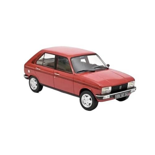 BMAONZ Miniatur Motorfahrzeug-Modelle 1/18 Für Peugeot 104 S 1981 Legierung Auto Modell Sammeln Modell Spielzeug Klassische Farbe Rot Fertigmodell von BMAONZ