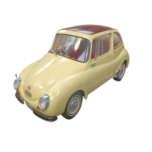 BMAONZ Miniatur Motorfahrzeug-Modelle 1/18 Für Subaru 360 1958 Gelbes Harz Mini Käfer Oldtimermodell Sammlerstück Dekorative Automodelle Fertigmodell von BMAONZ