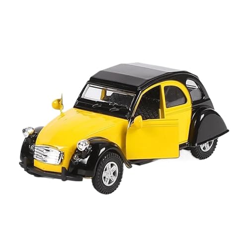 BMAONZ Miniatur Motorfahrzeug-Modelle 1/32 Skala Für Legierung Klassische Auto Modell Zurückziehen Diecast Kinder Spielzeug Simulation Fahrzeug Modell Decor Fertigmodell(Yellow) von BMAONZ