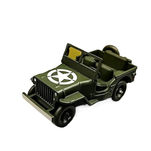 BMAONZ Miniatur Motorfahrzeug-Modelle 1/43 Für Grün Metall Kampf Auto Legierung Druckguss Altmodische Off-Road Fahrzeug Modell Ornamente Sammlung Fertigmodell von BMAONZ