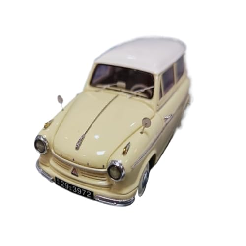 BMAONZ Miniatur Motorfahrzeug-Modelle 1/43 Für Lloyd's Passagier-Van-Modell In Gelb Und Weiß Druckguss-Automodelle Limousinen-Automodell Ausstellungsspielzeug Fertigmodell von BMAONZ