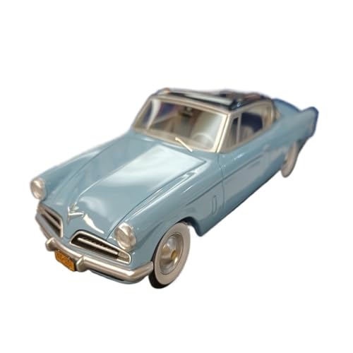 BMAONZ Miniatur Motorfahrzeug-Modelle 1/43 Für Studebaker Commander Blau Schwarz Simulation Auto Modell Display Stand Dekoration Auto Modell Überraschung Fertigmodell von BMAONZ