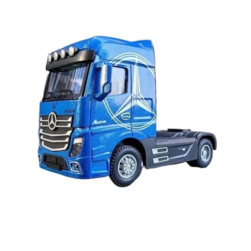 Miniatur Motorfahrzeug-Modelle 1/50 Für Legierung Diecast LKW Kopf Auto Modell Spielzeug Simulation Engineering Transport Fahrzeug Pull Container Kopf Fertigmodell(Blue) von BMAONZ