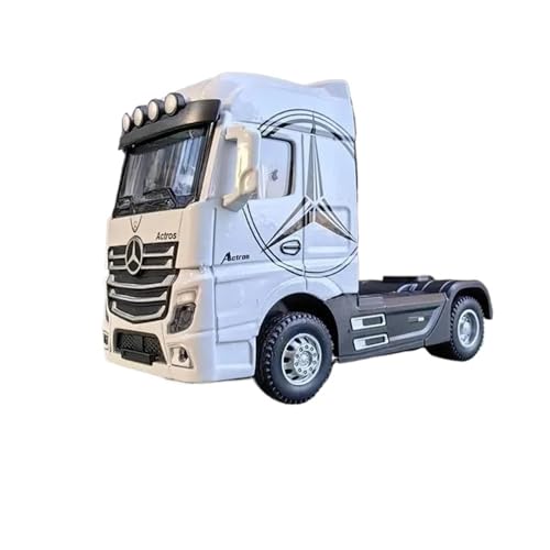 Miniatur Motorfahrzeug-Modelle 1/50 Für Legierung Diecast LKW Kopf Auto Modell Spielzeug Simulation Engineering Transport Fahrzeug Pull Container Kopf Fertigmodell(Silver) von BMAONZ