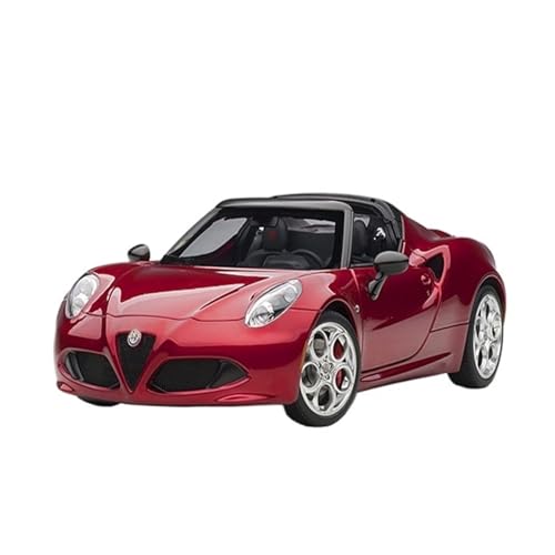 BMAONZ Miniatur Motorfahrzeug-Modelle 1:18 Für Alfa Romeo 4C Metall Spielzeugauto Ornamente Sportwagen Sammlung Specials Automodelle Rot Fertigmodell von BMAONZ