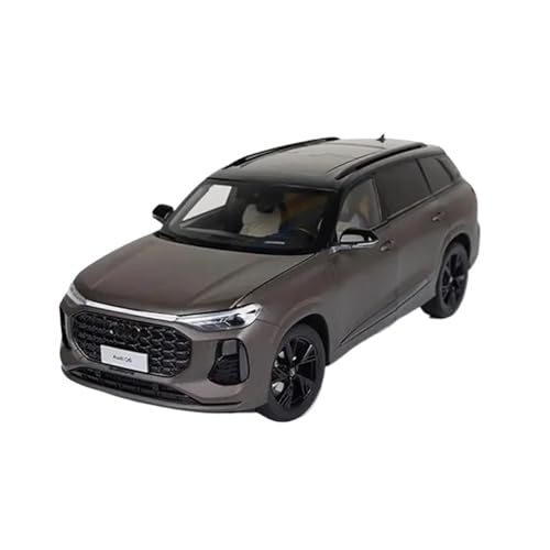 Miniatur Motorfahrzeug-Modelle 1:18 Für SAIC Audi Q6 2022 Light Edition Offroad-SUV Druckgusslegierung, Automodell Fertiges Emulationsautomobil Fertigmodell(Brown) von BMAONZ