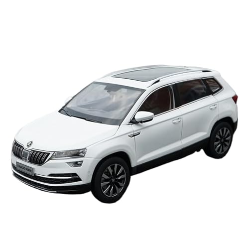 BMAONZ Miniatur Motorfahrzeug-Modelle 1:18 Für Volkswagen Skoda Zelluloid KAROQ Legierung Automodell Sammlung Display Ornamente Fertigmodell(White) von BMAONZ