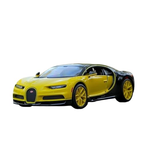Miniatur Motorfahrzeug-Modelle 1:24 Für Bugatti Chiron Legierung Auto Modell Sport Supercar Druckguss Fahrzeuge Spielzeug Druckguss Fahrzeug Sammlung Fertigmodell(Yellow) von BMAONZ