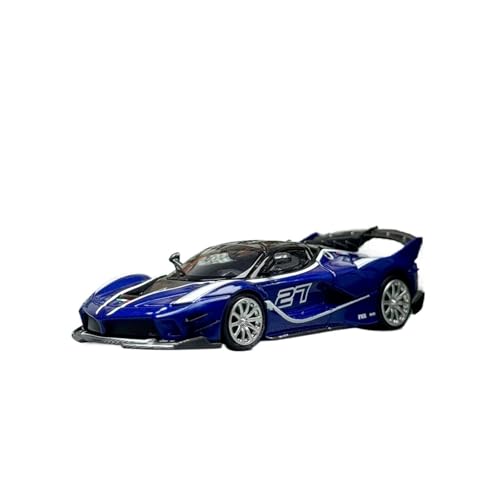 BMAONZ Miniatur Motorfahrzeug-Modelle 1:64 Für Ferrari FXXK Evo Supercar Simulation Fenster Display Legierung Automodelle Miniatur Spielzeug Fertigmodell(Blue) von BMAONZ