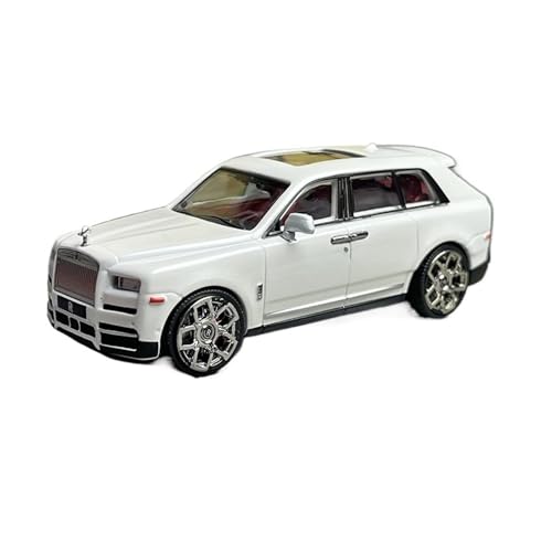 Miniatur Motorfahrzeug-Modelle 1:64 Für Rolls-Royce Cullinan Legierungsautomodell Statische Ornamentsammlung Maßstabsgetreue Automodelle Fertigmodell(White) von BMAONZ