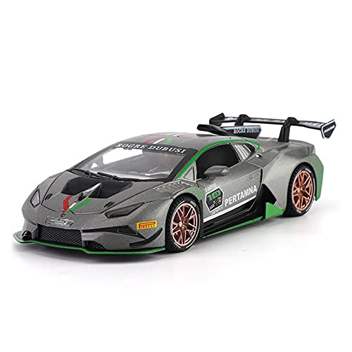 BMAONZ Miniatur Motorfahrzeug-Modelle Maßstab 1 32 Diecast Alloy Metal Collection Sportwagenmodell Für Huracan ST EVO Sound and Light Toys Vehicle Fertigmodell(Gray) von BMAONZ