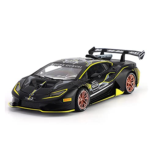BMAONZ Miniatur Motorfahrzeug-Modelle Maßstab 1 32 Diecast Alloy Metal Collection Sportwagenmodell Für Huracan ST EVO Sound and Light Toys Vehicle Fertigmodell(Schwarz) von BMAONZ