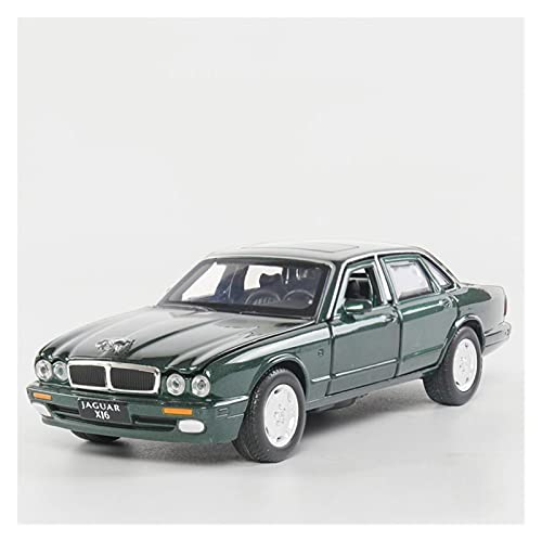 BMAONZ Miniatur Motorfahrzeug-Modelle Simulationsautomodell 1 32 Alloy Diecast Automodell Für Jaguar XJ6 Sound Und Light Metal Car Fertigmodell(Green-a) von BMAONZ