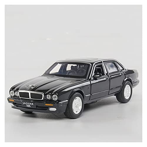 BMAONZ Miniatur Motorfahrzeug-Modelle Simulationsautomodell 1 32 Alloy Diecast Automodell Für Jaguar XJ6 Sound Und Light Metal Car Fertigmodell(Schwarz) von BMAONZ