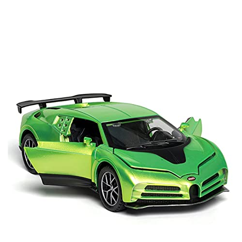 Für Bugatti 1 32 Legierung Automodell Sound Und Licht Ziehen Supercar Fahrzeug Kindersammlung Spielzeug Zurück(Grün) von BMAONZ