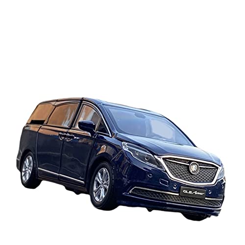 Für Buick GL8 MPV 1 32 Legierung Polizeiauto Modell Sound Licht Kinderspielzeug Geschenksammlung Zurückziehen(Blau) von BMAONZ