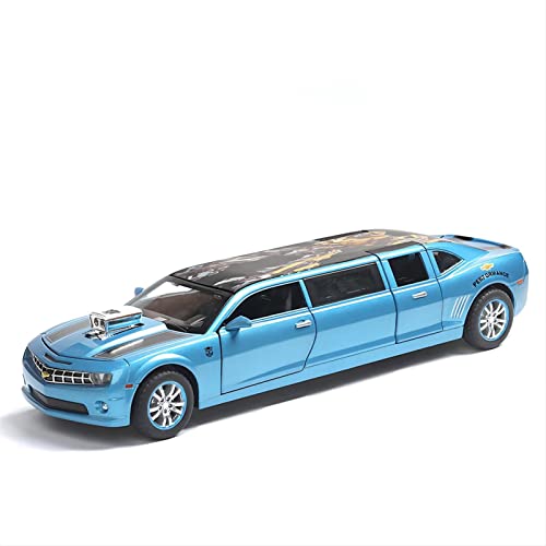 Für Chevrolet Camaro 1 32 Legierung Business Automodell Sound Und Licht Ziehen Kinderspielzeug Dekorationsgeschenk Zurück(Blau) von BMAONZ
