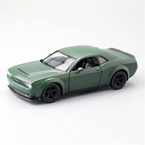 Für Dodge Challenger 1 36 Legierung Muskel Sportwagen Modellsimulation Metall Fahrzeuge Kinder Spielzeug Geschenke(Grün) von BMAONZ