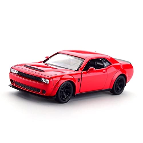 Für Dodge Challenger 1 36 Legierung Muskel Sportwagen Modellsimulation Metall Fahrzeuge Kinder Spielzeug Geschenke(Rot) von BMAONZ