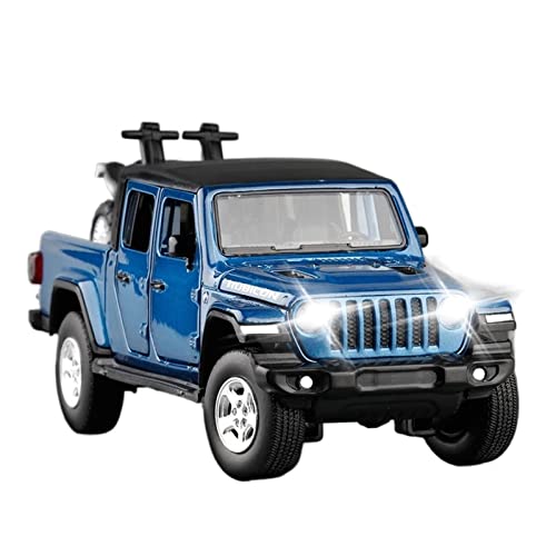 Für Gladiator 1 32 Legierung Pickup Automodell Simulation Sound Licht Lenkstoßdämpfer Spielzeugfahrzeug Geschenk(Blau) von BMAONZ