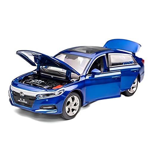 Für Honda Accord 1 32 Legierung Automodell Sound Und Licht Pull Back Metal Spielzeugfahrzeug Geschenkkollektion(Blau) von BMAONZ