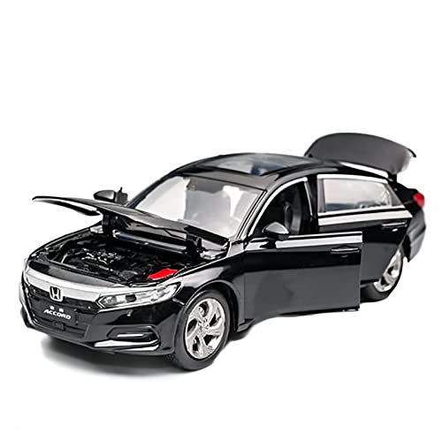 Für Honda Accord 1 32 Legierung Automodell Sound Und Licht Pull Back Metal Spielzeugfahrzeug Geschenkkollektion(Schwarz) von BMAONZ