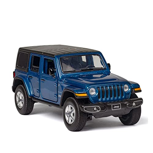 Für Jeep Wrangler 1 32 Legierung Automodell Sound Light Diecasts Offroad Spielzeugfahrzeug Sammlung Geschenk(Blau) von BMAONZ