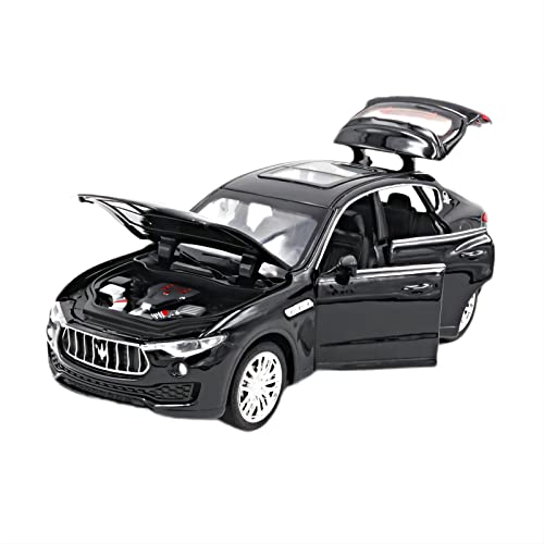 Für Maserati Levante SUV 1 32 Alu-Automodell Sound Light Pull Back Boy Birthday Spielzeugfahrzeug Geschenk(Schwarz) von BMAONZ