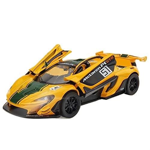 Für McLaren P1 1 32 Legierung Supercar Modellsimulation Tonlicht Pull Back Spielzeugfahrzeug Kindergeschenk(Yellow) von BMAONZ