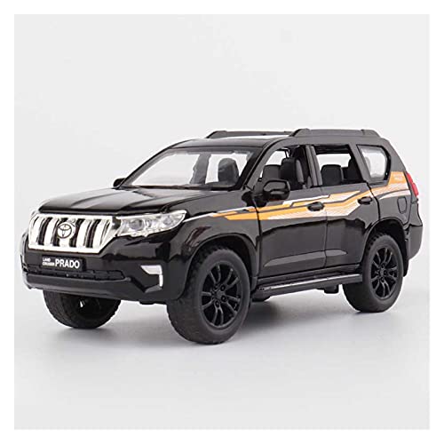 Für Prado SUV 1 32 Legierung Druckguss Automodell Sound Light Pull Back Metall Spielzeug Geschenkkollektion(Schwarz) von BMAONZ