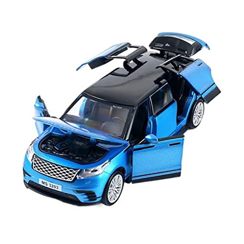 Für Range Rover Evoque Extended Version 1 32 Alu-Automodell Sound Und Licht Ziehen Kinderspielzeuggeschenk Zurück(Blau) von BMAONZ