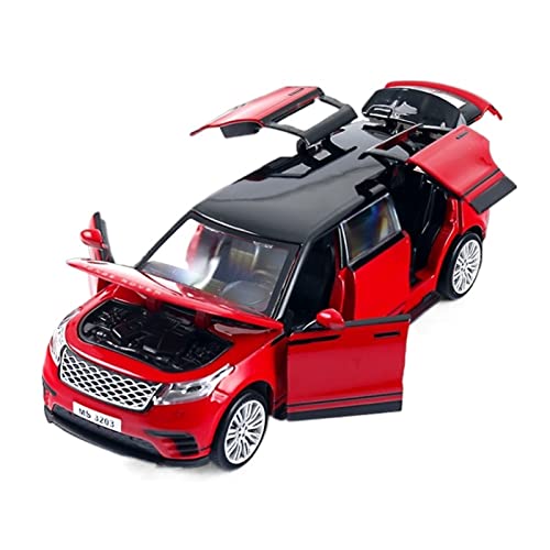 Für Range Rover Evoque Extended Version 1 32 Alu-Automodell Sound Und Licht Ziehen Kinderspielzeuggeschenk Zurück(Rot) von BMAONZ