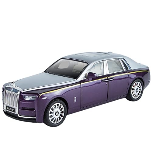 Für Rolls-Royce Phantom 1:20 Legierung Diecast Automodell Sound Hellrosa Lila Mädchen Spielzeugfahrzeug Geschenke(Purple) von BMAONZ