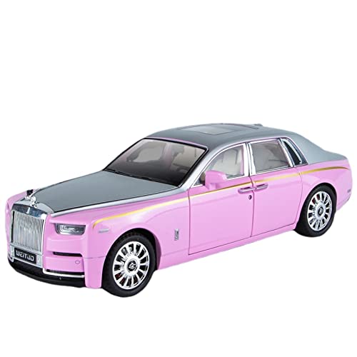 Für Rolls-Royce Phantom 1:20 Legierung Diecast Automodell Sound Hellrosa Lila Mädchen Spielzeugfahrzeug Geschenke(Rosa) von BMAONZ
