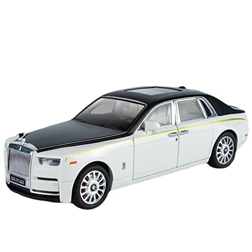 Für Rolls-Royce Phantom 1:20 Legierung Diecast Automodell Sound Hellrosa Lila Mädchen Spielzeugfahrzeug Geschenke(White) von BMAONZ