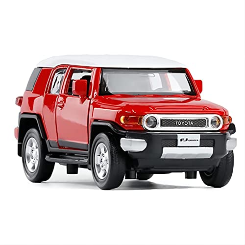 Für Toyota FJ Cruiser SUV 1 32 Legierung Automodell Sound Und Licht Ziehen Geländewagen Spielzeug Kinder Geschenk Zurück(Rot) von BMAONZ
