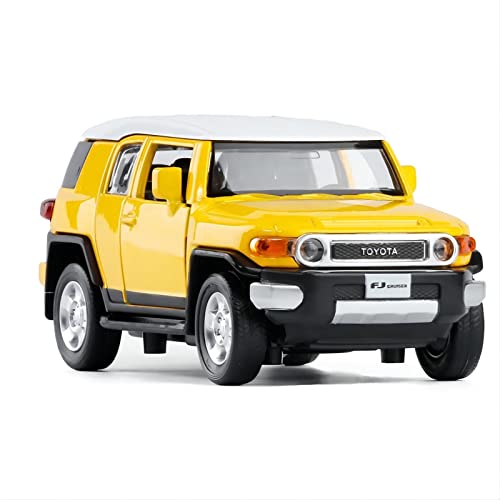 Für Toyota FJ Cruiser SUV 1 32 Legierung Automodell Sound Und Licht Ziehen Geländewagen Spielzeug Kinder Geschenk Zurück(Yellow) von BMAONZ