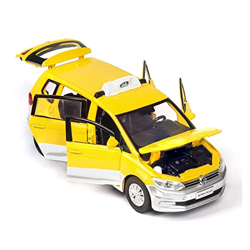 Für VW Taxi 1 32 Alu-Automodell Ton Und Licht Ziehen Kinder Spielzeugfahrzeug Geschenk Zurück(Yellow) von BMAONZ