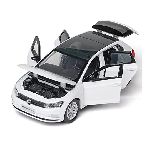 Für Volkswagen Polo 1 32 Legierung Automodell Sound Und Licht Kinder Metall Spielzeug Fahrzeug Geschenk(White) von BMAONZ