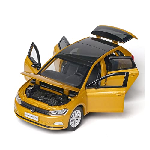 Für Volkswagen Polo 1 32 Legierung Automodell Sound Und Licht Kinder Metall Spielzeug Fahrzeug Geschenk(Yellow) von BMAONZ