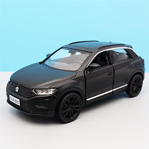 Für Volkswagen T-ROC SUV 1 36 Legierung Automodell Hohe Simulation Ziehen Metallspielzeug Kindergeschenke Zurück(Schwarz) von BMAONZ