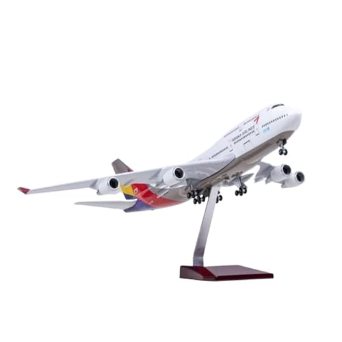 Kleinen Modellflugzeugen 1/160 Für 47 cm Flugzeug B747 Korean ASIANA W LED Licht Druckguss Harz Flugzeug Fans Dekoration Miniatur Modelle(with Light) von BMAONZ