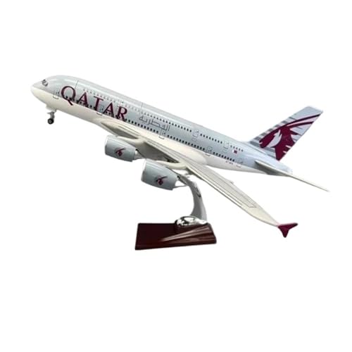 Kleinen Modellflugzeugen 1:160 Für Modell Qatar A380 Harz Öffnende Kabine Tür Flugzeug Mit Licht Sammlung Display Geschenke Miniatur Modelle(with Light) von BMAONZ